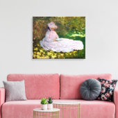 Claude Monet Springtime Impressionisme Wrap Canvas Afdruk (Insitu (Woonkamer))