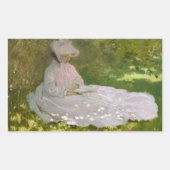 Claude Monet - Springtime Rechthoekige Sticker (Voorkant)