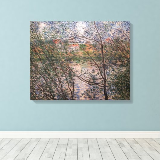 Claude Monet - Springtime via bijkantoren Canvas Afdruk (Insitu (Houten vloer))