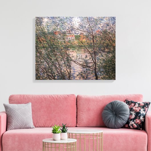Claude Monet - Springtime via bijkantoren Canvas Afdruk (Insitu (Woonkamer))