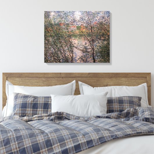 Claude Monet - Springtime via bijkantoren Canvas Afdruk (Insitu (Slaapkamer))