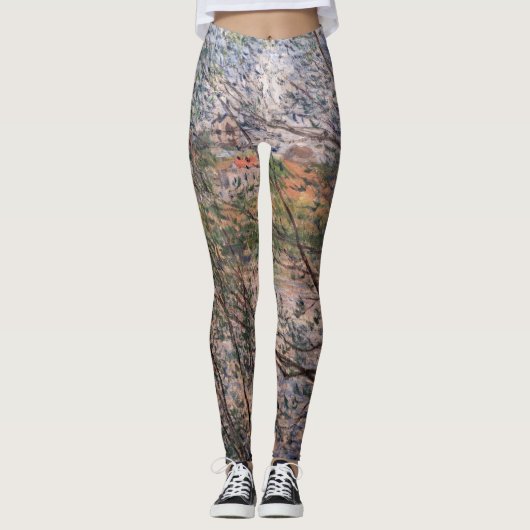 Claude Monet - Springtime via bijkantoren Leggings (Voorkant)