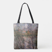 Claude Monet - Springtime via bijkantoren Tote Bag (Achterkant)