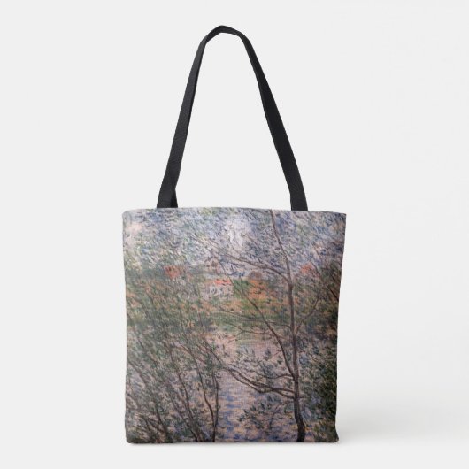 Claude Monet - Springtime via bijkantoren Tote Bag (Achterkant)