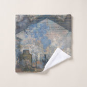 Claude Monet - St. Lazare Station buiten uitzicht Bad Handdoek (Wasdoekje)