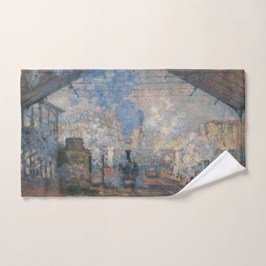 Claude Monet - St. Lazare Station buiten uitzicht Bad Handdoek (Handdoek)