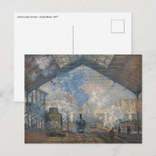 Claude Monet - St. Lazare Station buiten uitzicht Briefkaart