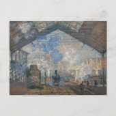 Claude Monet - St. Lazare Station buiten uitzicht Briefkaart (Voorkant)