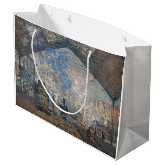 Claude Monet - St. Lazare Station buiten uitzicht Groot Cadeauzakje (Achterkant Gekanteld)
