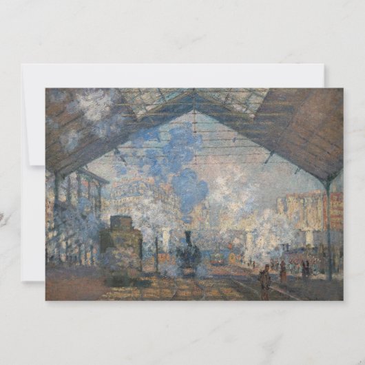 Claude Monet - St. Lazare Station buiten uitzicht Kaart (Voorkant)