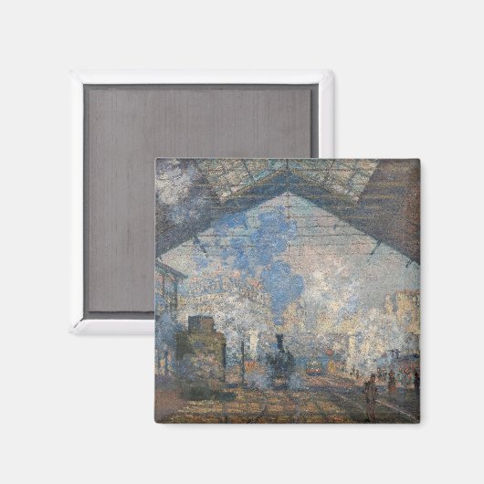 Claude Monet - St. Lazare Station buiten uitzicht Magneet (Voorkant / Achterkant)