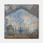 Claude Monet - St. Lazare Station buiten uitzicht Magneet (Voorkant)