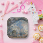 Claude Monet - St. Lazare Station buiten uitzicht Papieren Bordje (Feest)