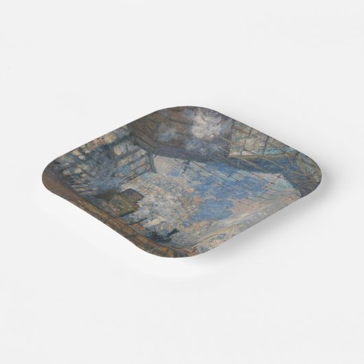 Claude Monet - St. Lazare Station buiten uitzicht Papieren Bordje (Gebogen)