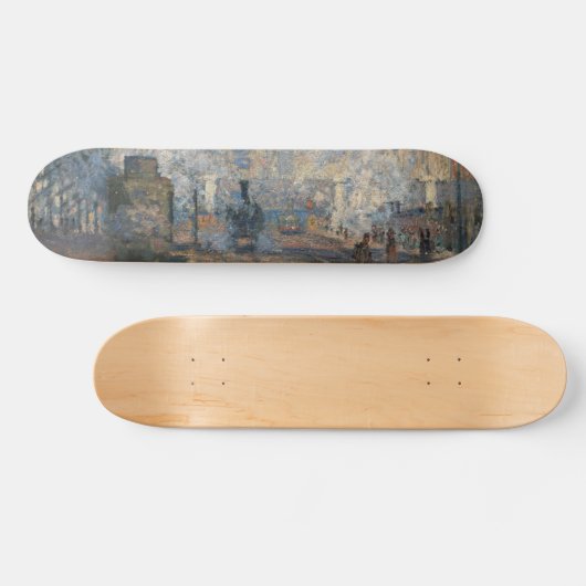 Claude Monet - St. Lazare Station buiten uitzicht Persoonlijk Skateboard (Horizontaal)