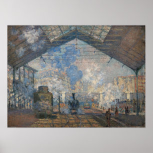 Claude Monet - St. Lazare Station buiten uitzicht Poster