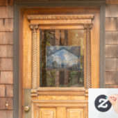 Claude Monet - St. Lazare Station buiten uitzicht Raamsticker (Huis Deur)