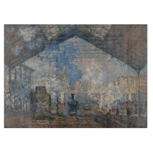 Claude Monet - St. Lazare Station buiten uitzicht Snijplank (Voorkant)