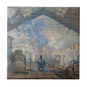 Claude Monet - St. Lazare Station buiten uitzicht Tegeltje
