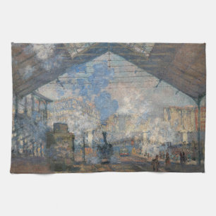 Claude Monet - St. Lazare Station buiten uitzicht Theedoek