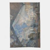 Claude Monet - St. Lazare Station buiten uitzicht Theedoek (Verticaal)