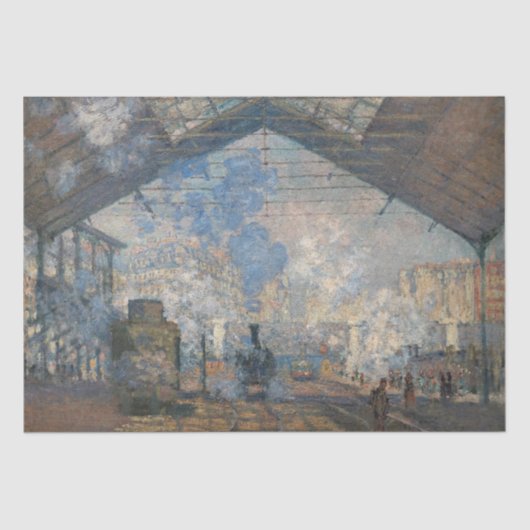 Claude Monet - St. Lazare Station buiten uitzicht Tissuepapier (Voorkant)