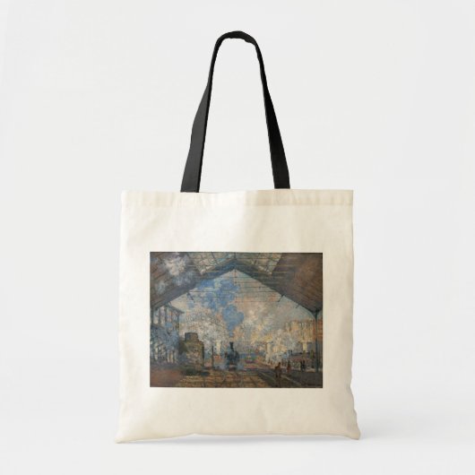 Claude Monet - St. Lazare Station buiten uitzicht Tote Bag (Voorkant)