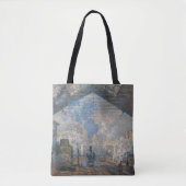 Claude Monet - St. Lazare Station buiten uitzicht Tote Bag (Voorkant)