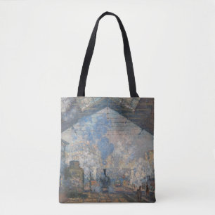 Claude Monet - St. Lazare Station buiten uitzicht Tote Bag