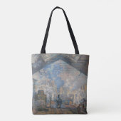 Claude Monet - St. Lazare Station buiten uitzicht Tote Bag (Achterkant)