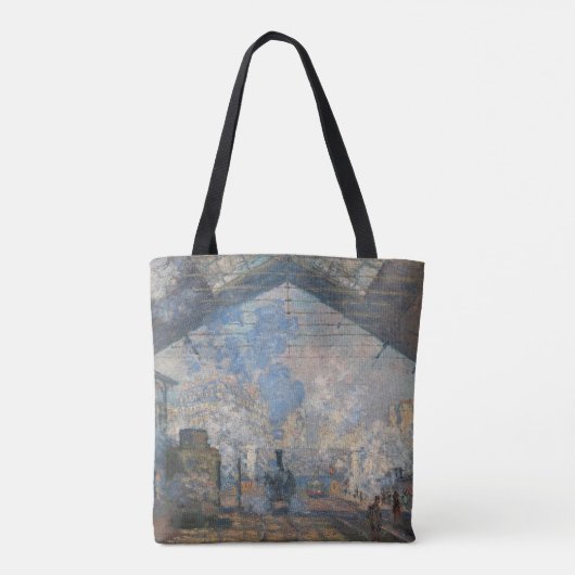 Claude Monet - St. Lazare Station buiten uitzicht Tote Bag (Achterkant)