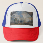 Claude Monet - St. Lazare Station buiten uitzicht Trucker Pet (Voorkant)