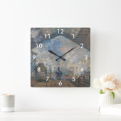 Claude Monet - St. Lazare Station buiten uitzicht Vierkante Klok (Huis)