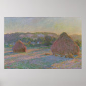 Claude Monet Stacks of Wheat (einde van de zomer)  Poster (Voorkant)