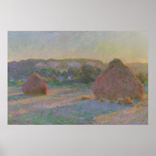Claude Monet Stacks of Wheat (einde van de zomer)  Poster