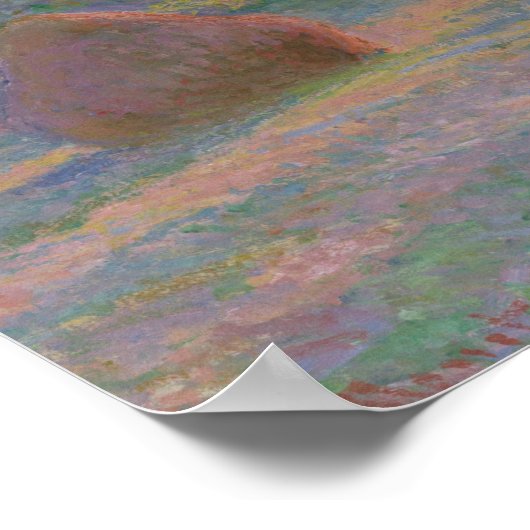 Claude Monet Stacks of Wheat (einde van de zomer)  Poster (Hoek)