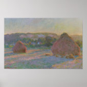 Claude Monet Stacks of Wheat (einde van de zomer)  Poster (Voorkant)
