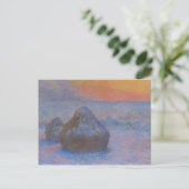 Claude Monet - Stacks of Wheat - Sunset, Snow Briefkaart (Staand voorkant)