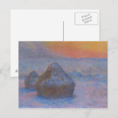 Claude Monet - Stacks of Wheat - Sunset, Snow Briefkaart (Voorkant / Achterkant)