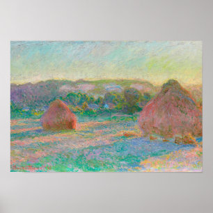 Claude Monet Stacks van Wheat End of Summer Artwor Poster