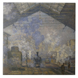 Claude Monet - Station Saint-Lazare Tegeltje