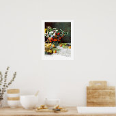 Claude Monet still Life with Flowers and Fruit Poster (Keuken)