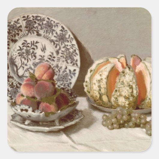 Claude Monet | Stilleven, 1872 Vierkante Sticker (Voorkant)