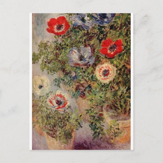 Claude Monet Stilleven met Anemone Destiny Gifts Briefkaart (Voorkant)
