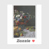 Claude Monet - Stilleven met bloemen en fruit Sticker (Vel)