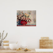 Claude Monet - Stilleven met Chrysanthema Poster (Keuken)