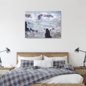 Claude Monet - Storm van de Belle-Ile-kust Canvas Afdruk (Insitu (Slaapkamer))