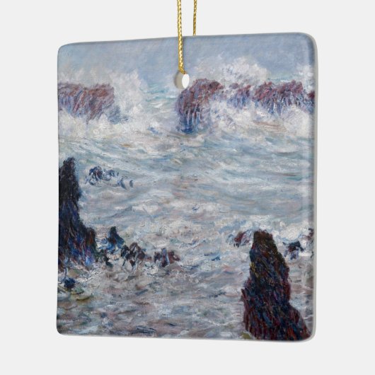 Claude Monet - Storm van de Belle-Ile-kust Keramisch Ornament (Links)
