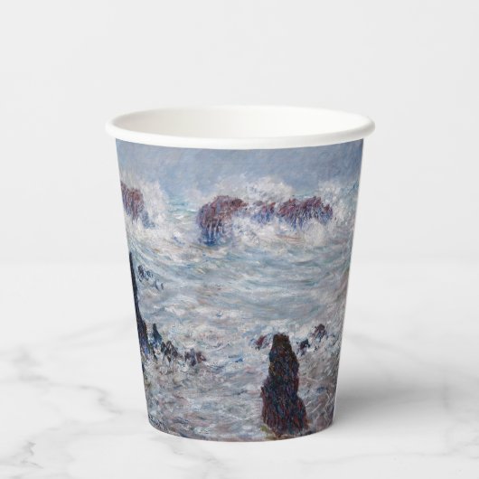 Claude Monet - Storm van de Belle-Ile-kust Papieren Bekers (Achterkant)