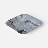 Claude Monet - Storm van de Belle-Ile-kust Papieren Bordje (Gebogen)